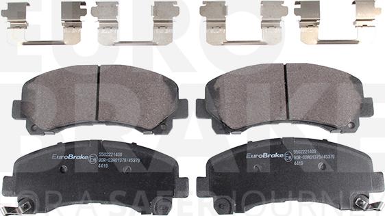 Eurobrake 5502221409 - Kit de plaquettes de frein, frein à disque cwaw.fr