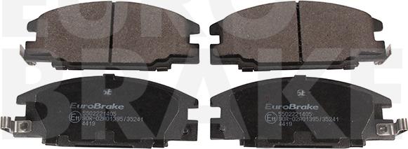 Eurobrake 5502221405 - Kit de plaquettes de frein, frein à disque cwaw.fr