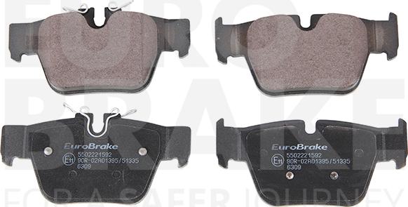 Eurobrake 5502221592 - Kit de plaquettes de frein, frein à disque cwaw.fr