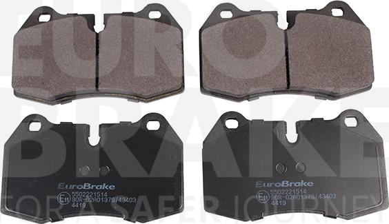 Eurobrake 5502221514 - Kit de plaquettes de frein, frein à disque cwaw.fr