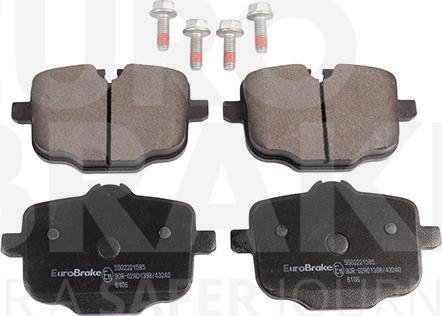 Eurobrake 5502221585 - Kit de plaquettes de frein, frein à disque cwaw.fr