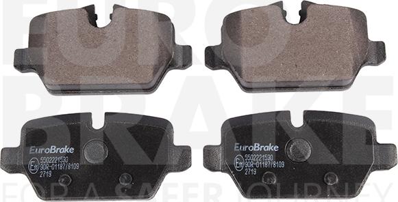 Eurobrake 5502221530 - Kit de plaquettes de frein, frein à disque cwaw.fr