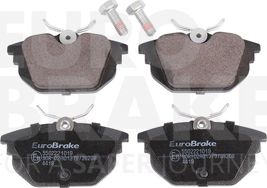 Eurobrake 5502221019 - Kit de plaquettes de frein, frein à disque cwaw.fr