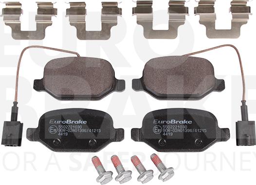 Eurobrake 5502221030 - Kit de plaquettes de frein, frein à disque cwaw.fr