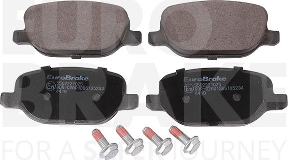 Eurobrake 5502221025 - Kit de plaquettes de frein, frein à disque cwaw.fr