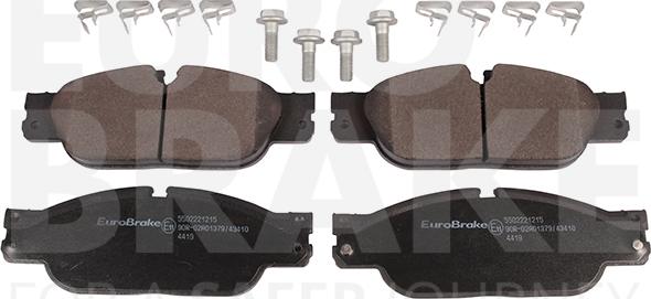 Eurobrake 5502221215 - Kit de plaquettes de frein, frein à disque cwaw.fr