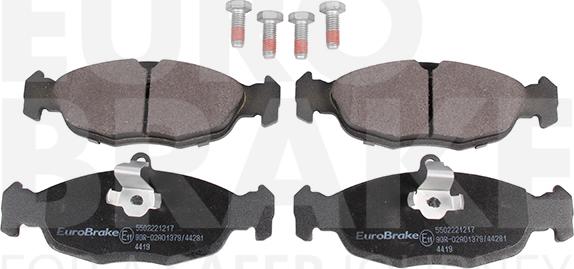 Eurobrake 5502221217 - Kit de plaquettes de frein, frein à disque cwaw.fr