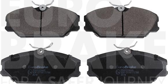 Eurobrake 5502223946 - Kit de plaquettes de frein, frein à disque cwaw.fr