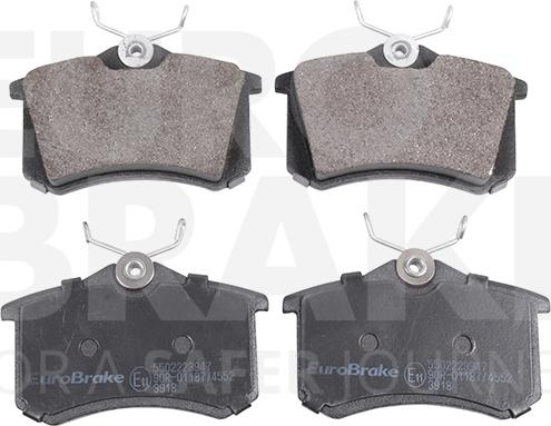 Eurobrake 5502223947 - Kit de plaquettes de frein, frein à disque cwaw.fr