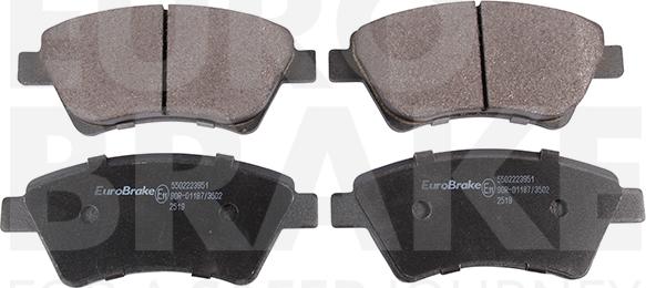 Eurobrake 5502223951 - Kit de plaquettes de frein, frein à disque cwaw.fr