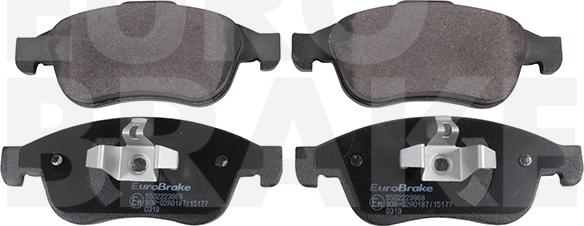 Eurobrake 5502223969 - Kit de plaquettes de frein, frein à disque cwaw.fr