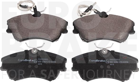 Eurobrake 5502223933 - Kit de plaquettes de frein, frein à disque cwaw.fr