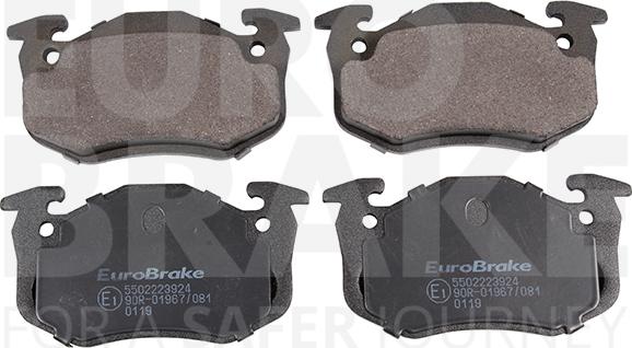 Eurobrake 5502223924 - Kit de plaquettes de frein, frein à disque cwaw.fr