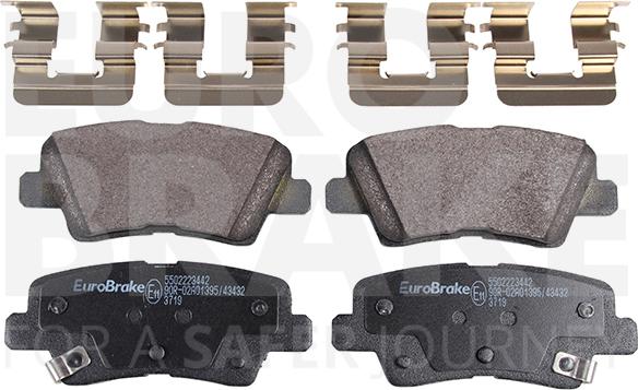 Eurobrake 5502223442 - Kit de plaquettes de frein, frein à disque cwaw.fr