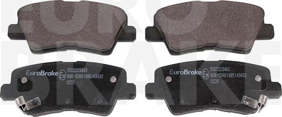 Eurobrake 5502223463 - Kit de plaquettes de frein, frein à disque cwaw.fr