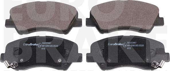 Eurobrake 5502223467 - Kit de plaquettes de frein, frein à disque cwaw.fr