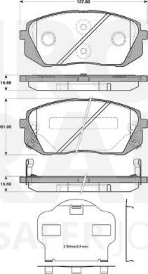 Eurobrake 5502223430 - Kit de plaquettes de frein, frein à disque cwaw.fr