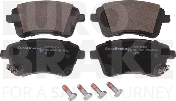 Eurobrake 5502223438 - Kit de plaquettes de frein, frein à disque cwaw.fr