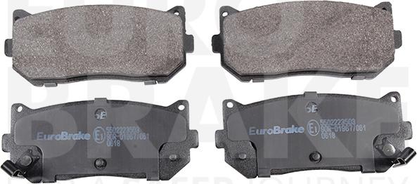 Eurobrake 5502223503 - Kit de plaquettes de frein, frein à disque cwaw.fr