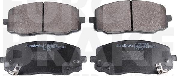 Eurobrake 5502223513 - Kit de plaquettes de frein, frein à disque cwaw.fr