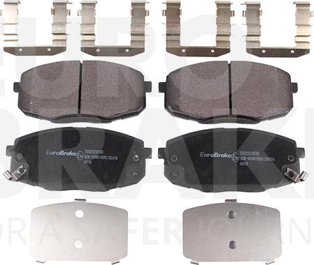 Eurobrake 5502223533 - Kit de plaquettes de frein, frein à disque cwaw.fr