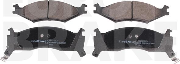 Eurobrake 5502223523 - Kit de plaquettes de frein, frein à disque cwaw.fr