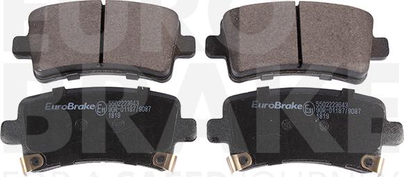 Eurobrake 5502223643 - Kit de plaquettes de frein, frein à disque cwaw.fr