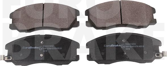 Eurobrake 5502223659 - Kit de plaquettes de frein, frein à disque cwaw.fr