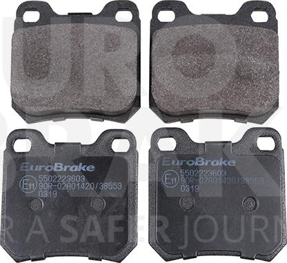 Eurobrake 5502223603 - Kit de plaquettes de frein, frein à disque cwaw.fr