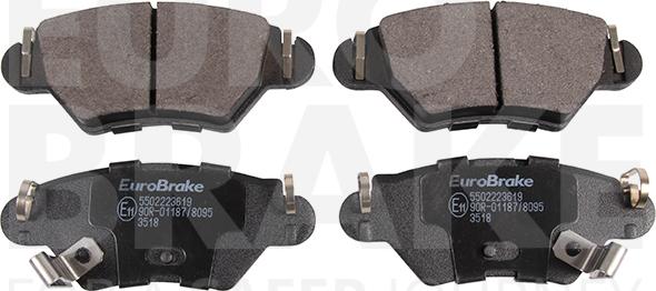 Eurobrake 5502223619 - Kit de plaquettes de frein, frein à disque cwaw.fr