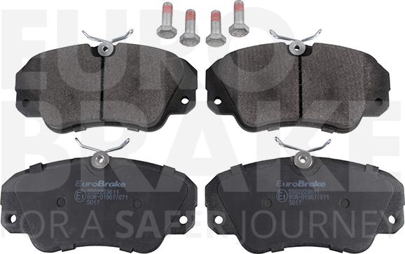 Eurobrake 5502223611 - Kit de plaquettes de frein, frein à disque cwaw.fr