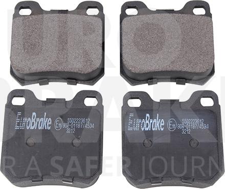 Eurobrake 5502223612 - Kit de plaquettes de frein, frein à disque cwaw.fr