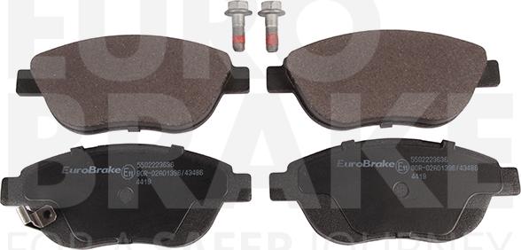 Eurobrake 5502223636 - Kit de plaquettes de frein, frein à disque cwaw.fr