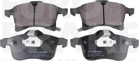 Eurobrake 5502223633 - Kit de plaquettes de frein, frein à disque cwaw.fr