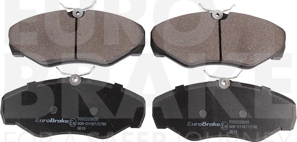 Eurobrake 5502223626 - Kit de plaquettes de frein, frein à disque cwaw.fr