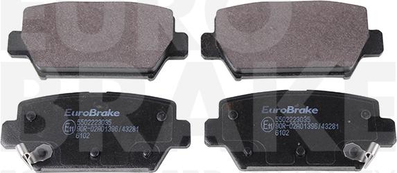 Eurobrake 5502223035 - Kit de plaquettes de frein, frein à disque cwaw.fr