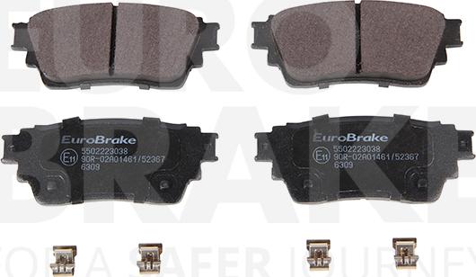 Eurobrake 5502223038 - Kit de plaquettes de frein, frein à disque cwaw.fr