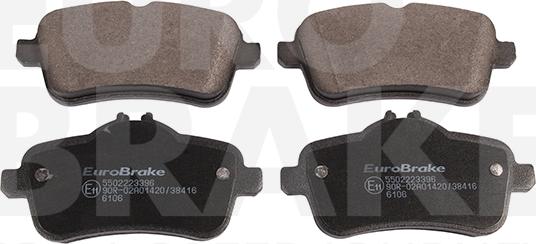 Eurobrake 5502223396 - Kit de plaquettes de frein, frein à disque cwaw.fr