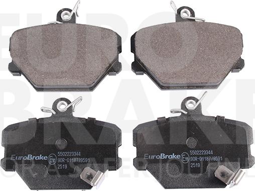 Eurobrake 5502223344 - Kit de plaquettes de frein, frein à disque cwaw.fr