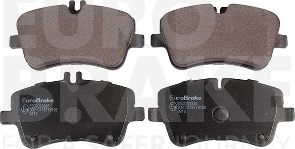 Eurobrake 5502223345 - Kit de plaquettes de frein, frein à disque cwaw.fr