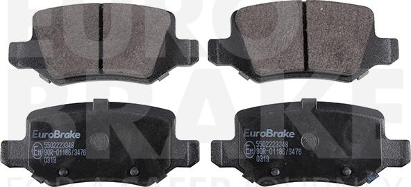 Eurobrake 5502223348 - Kit de plaquettes de frein, frein à disque cwaw.fr