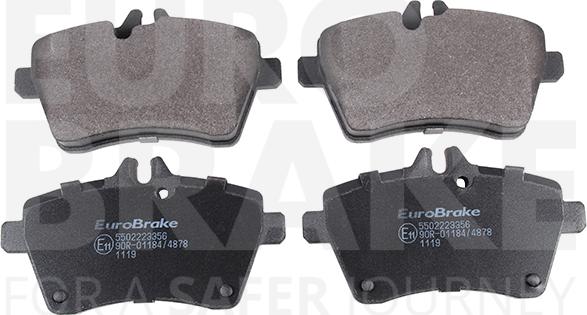 Eurobrake 5502223356 - Kit de plaquettes de frein, frein à disque cwaw.fr