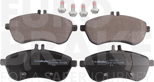 Eurobrake 5502223366 - Kit de plaquettes de frein, frein à disque cwaw.fr