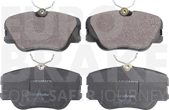 Eurobrake 5502223308 - Kit de plaquettes de frein, frein à disque cwaw.fr