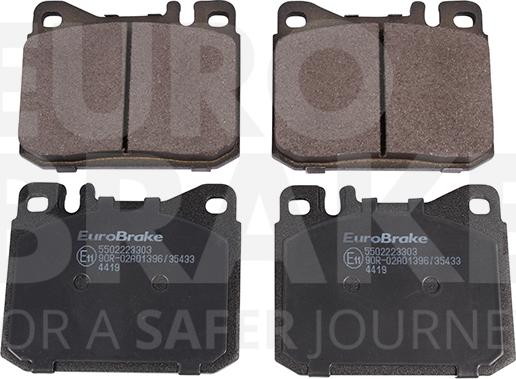 Eurobrake 5502223303 - Kit de plaquettes de frein, frein à disque cwaw.fr