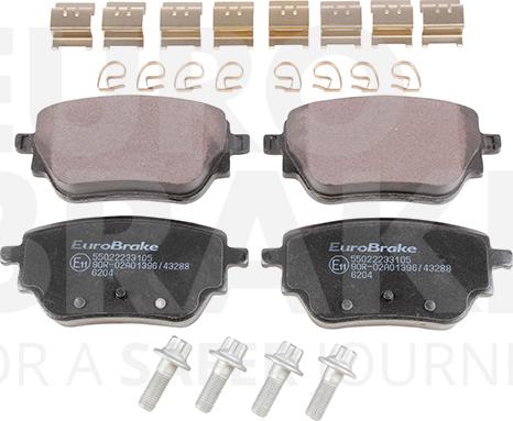 Eurobrake 55022233105 - Kit de plaquettes de frein, frein à disque cwaw.fr