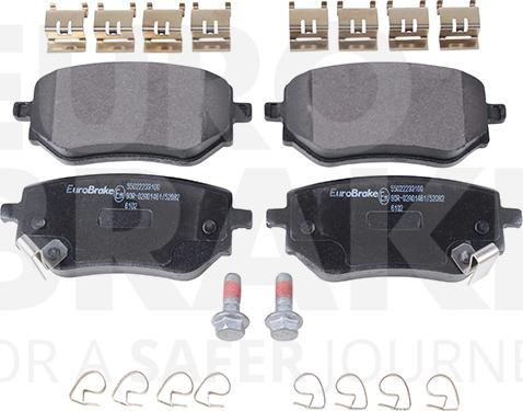 Eurobrake 55022233100 - Kit de plaquettes de frein, frein à disque cwaw.fr