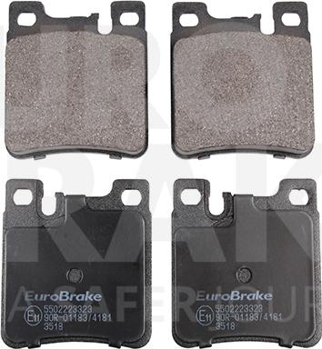 Eurobrake 5502223323 - Kit de plaquettes de frein, frein à disque cwaw.fr