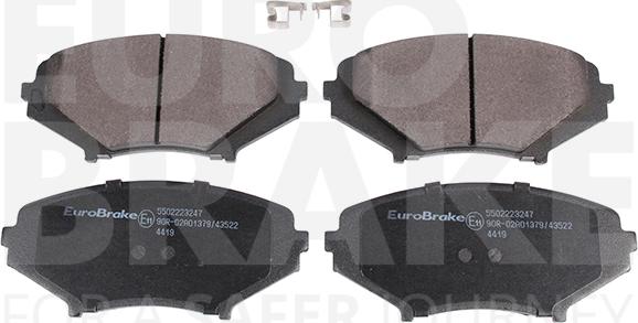 Eurobrake 5502223247 - Kit de plaquettes de frein, frein à disque cwaw.fr