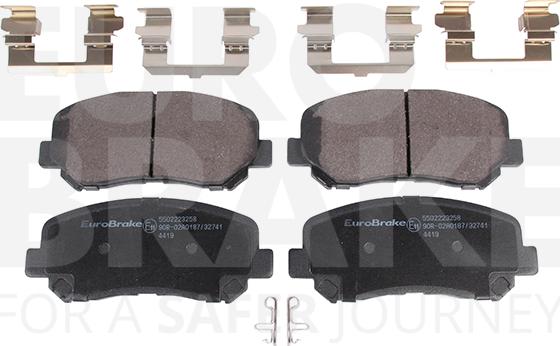 Eurobrake 5502223258 - Kit de plaquettes de frein, frein à disque cwaw.fr